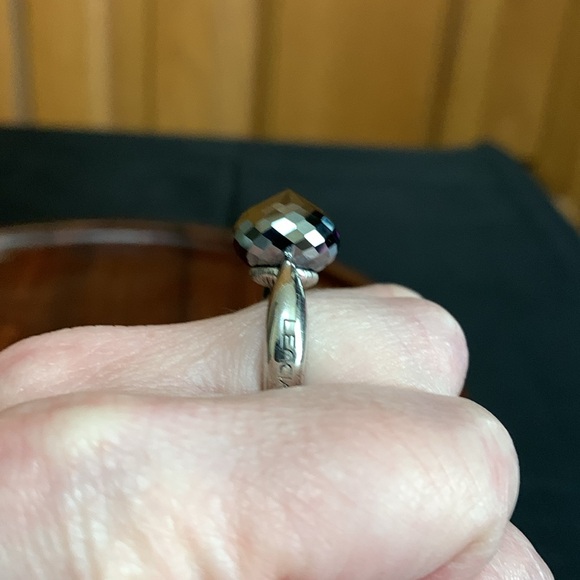 Lencia 925 silver ring with gray faceted stone size 6.5 - Picture 10 of 10